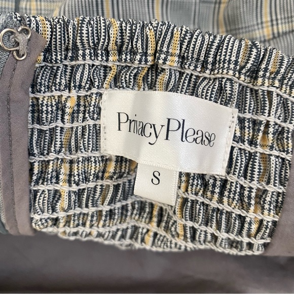 Revolve Privacy Please Strapless Autumn Plaid Jumpsuit Size small - Picture 7 of 9